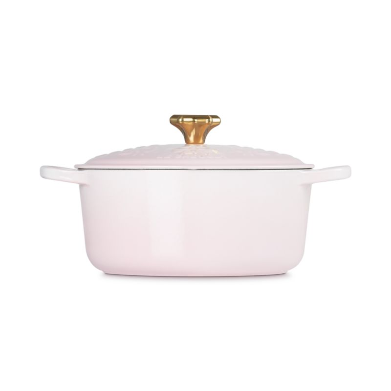 Le Creuset ® Signature 4.5-Qt. Shell Pink Tree Embossed Enameled Cast Iron Dutch Oven - image 2 of 7