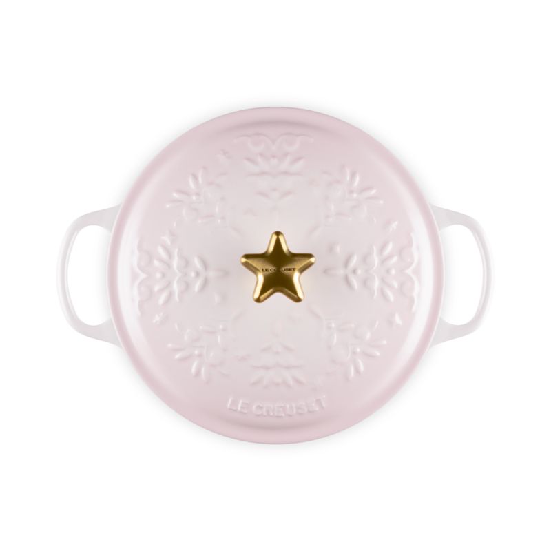 Le Creuset ® Signature 4.5-Qt. Shell Pink Tree Embossed Enameled Cast Iron Dutch Oven - image 1 of 7