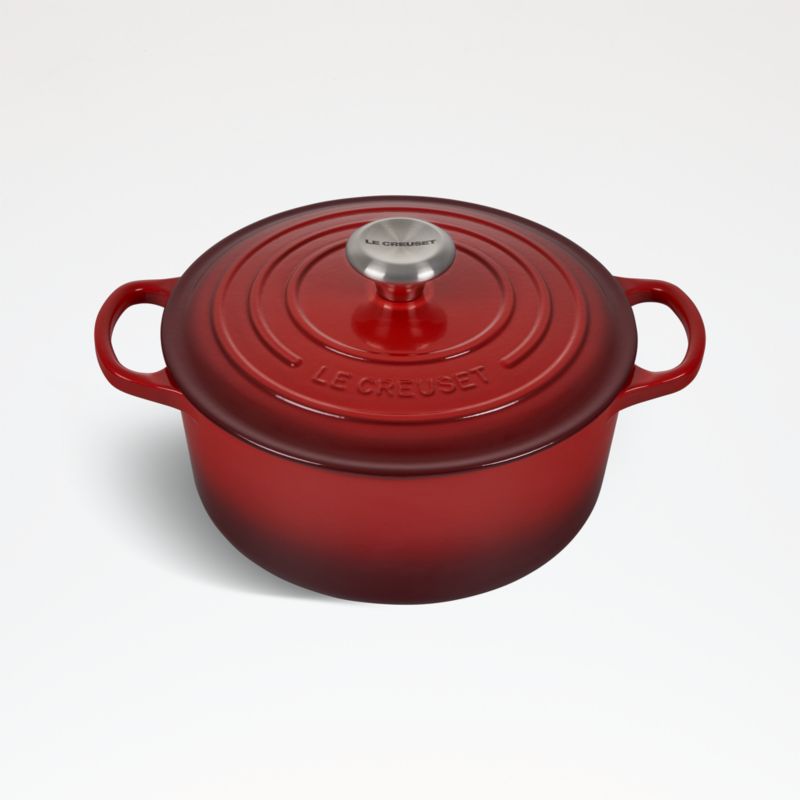 Le Creuset ® Signature 4.5-Qt. Cerise Red Enameled Cast Iron Dutch Oven - image 7 of 11