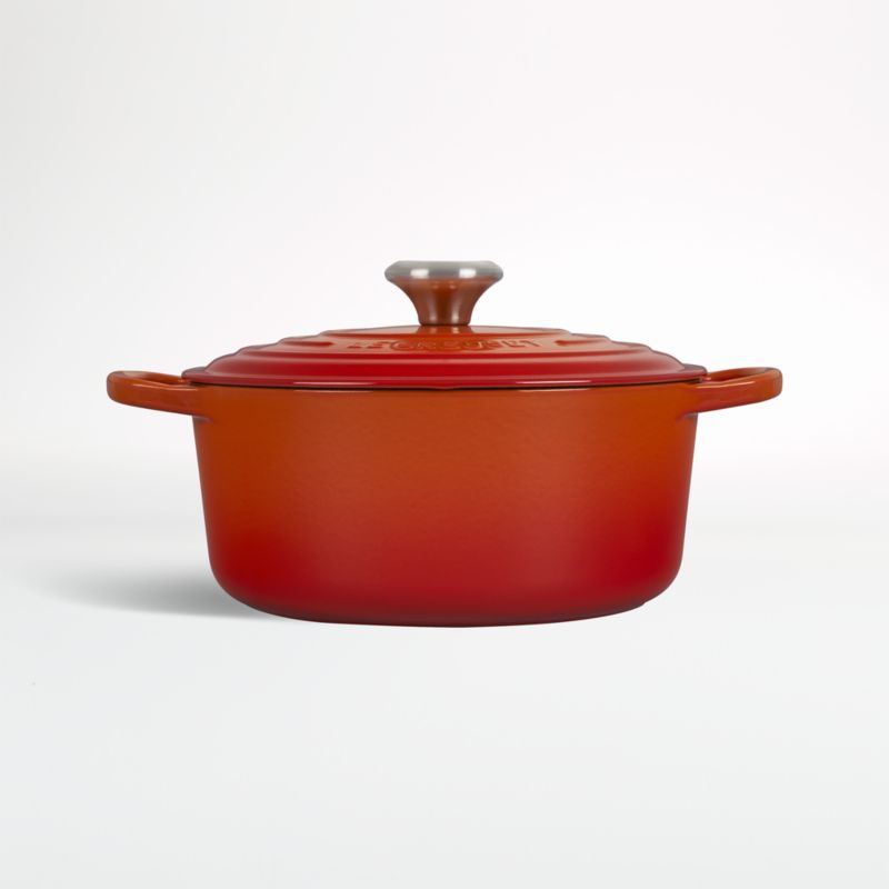 Le Creuset Enameled Cast Iron Signature Round Dutch Oven, 4.5 qt., Flame 