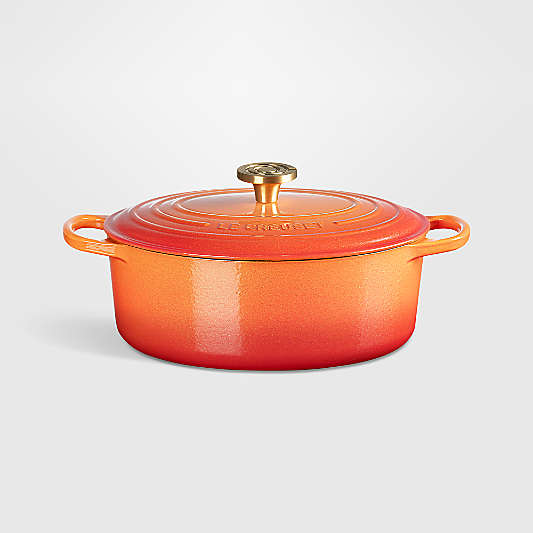 Le Creuset ® Signature 4.7L/5-Qt. Flamme Doree Round Dutch Oven with Crucible Knob