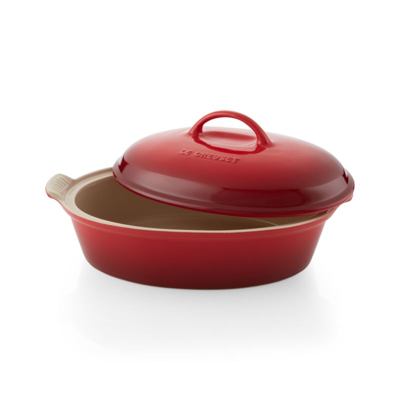 Le Creuset ® Cerise 4-Quart Heritage Covered Oval Casserole - image 1 of 4