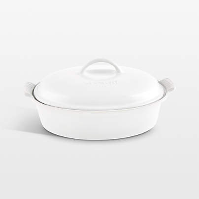 Le Creuset ® Heritage 4-Qt. White Covered Oval Casserole Dish with Lid