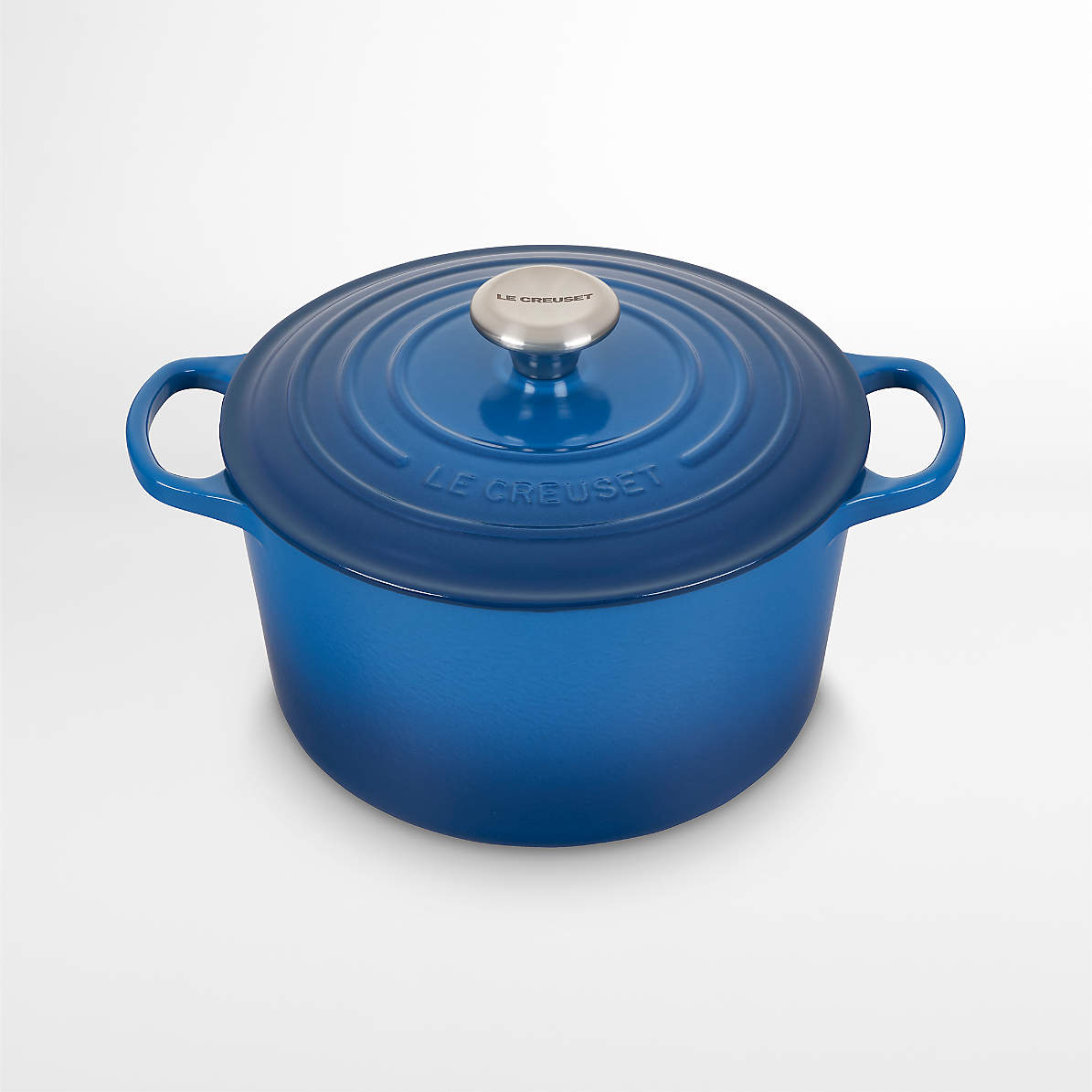 Vintage Le Creuset 22 Blue 3.5 Qt Dutch Oven Enameled Cast Iron Made in  France in Marseille 