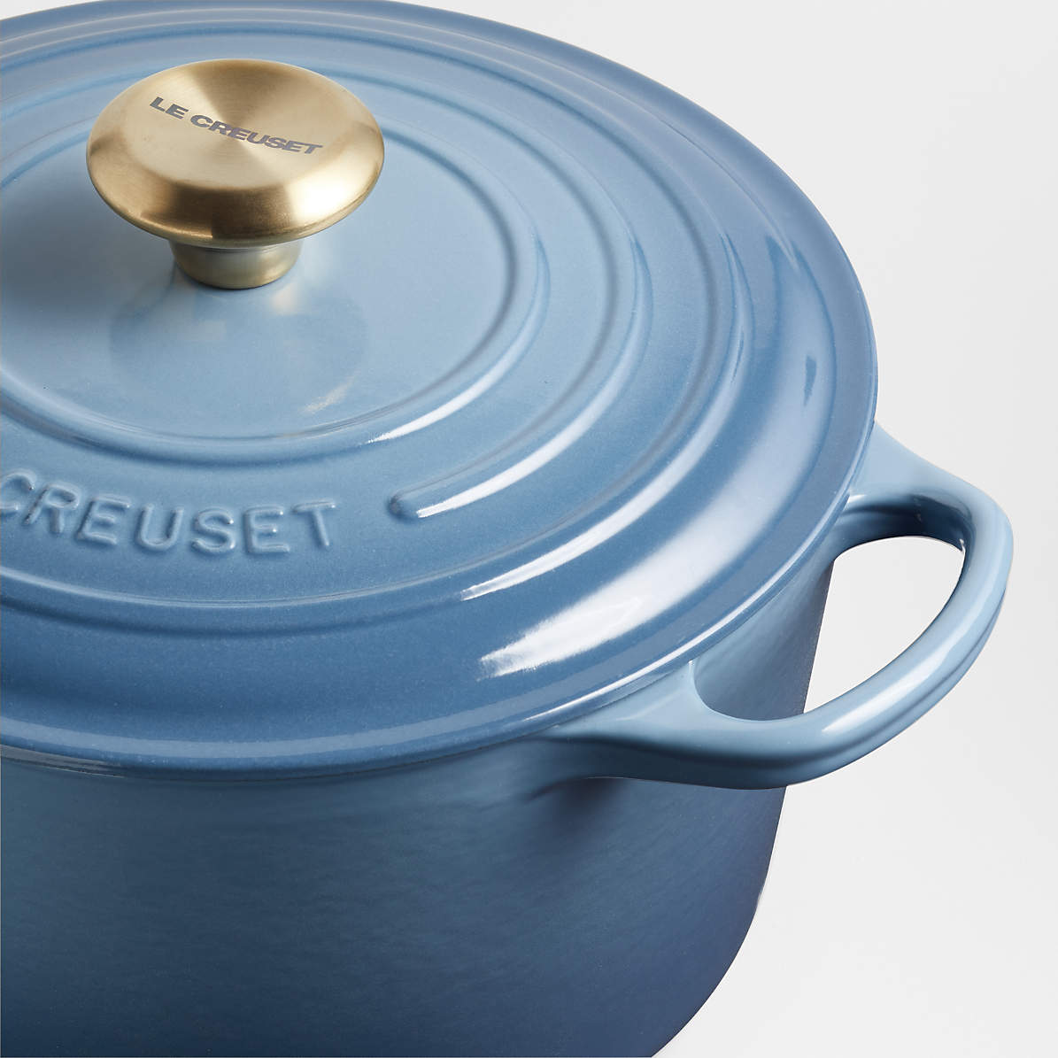 Le Creuset Signature Round Ink Blue Enameled Cast Iron Dutch Ovens with  Lids | Crate & Barrel