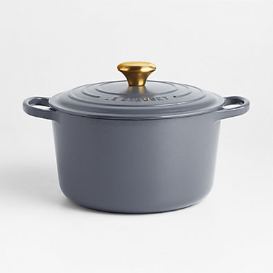 View Le Creuset ® Deep 5.25-Qt. Graphite Grey Enameled Cast Iron Dutch Oven details