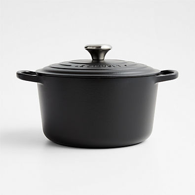 View Le Creuset ® Deep 5.25-Qt. Licorice Black Enameled Cast Iron Dutch Oven details