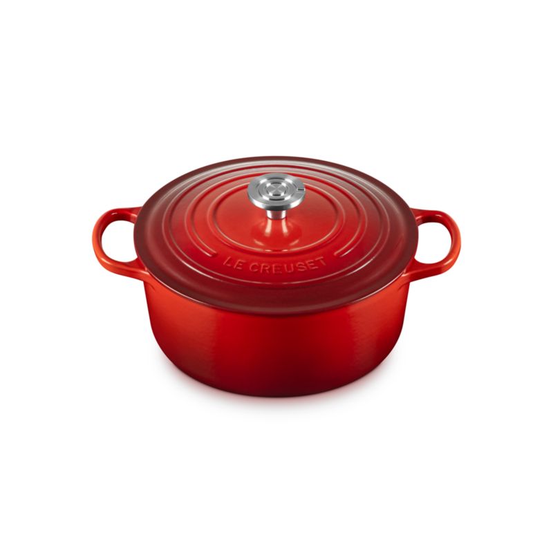 Le Creuset ® Signature 5.5-Qt. Cerise Enameled Cast Iron Dutch Oven - image 6 of 14