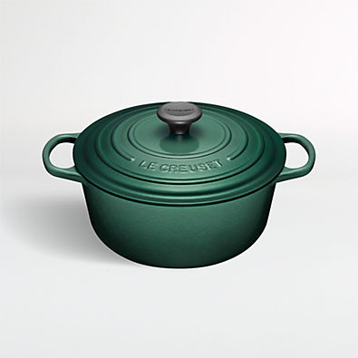 View Le Creuset ® Signature 5.3-L./5.5-Qt. Artichaut Enameled Cast Iron Round Dutch Oven details