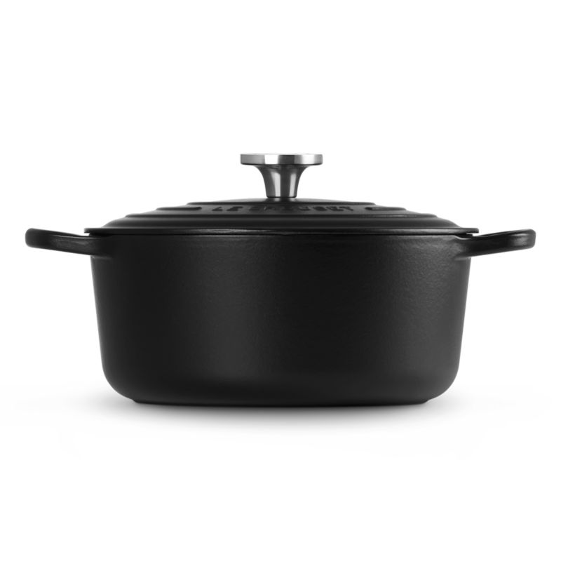 Le Creuset ® Signature 5.5-Qt. Licorice Black Enameled Cast Iron Dutch Oven with Lid - image 3 of 11