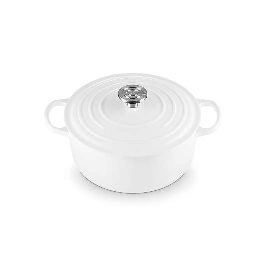 Le Creuset ® Signature 5.5-Qt. White Enameled Cast Iron Dutch Oven with Lid