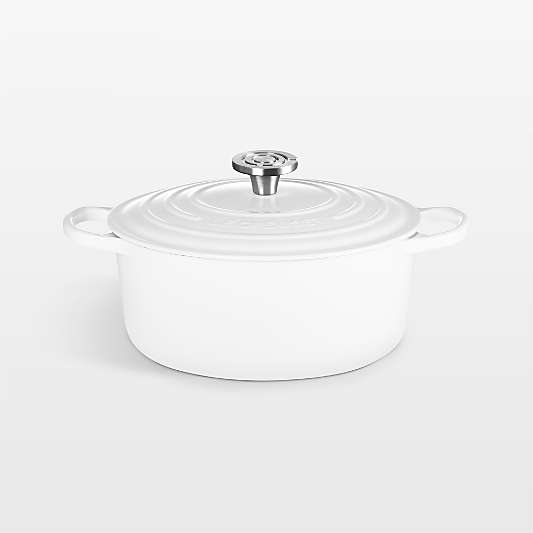 Le Creuset ® Signature 5.5-Qt. White Enameled Cast Iron Dutch Oven with Lid