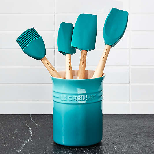 Le Creuset ® Caribbean Blue 5-Piece Utensil Crock Set