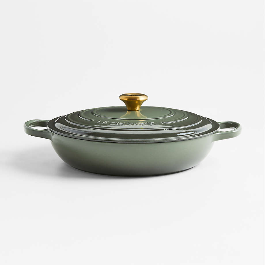 Le Creuset Signature 5-Qt. Thyme Braiser + Reviews | Crate & Barrel
