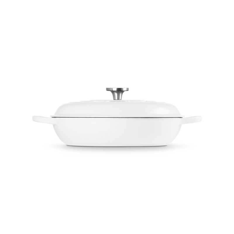 Le Creuset ® Signature 5-Qt. White Enameled Cast Iron Braiser - image 2 of 11