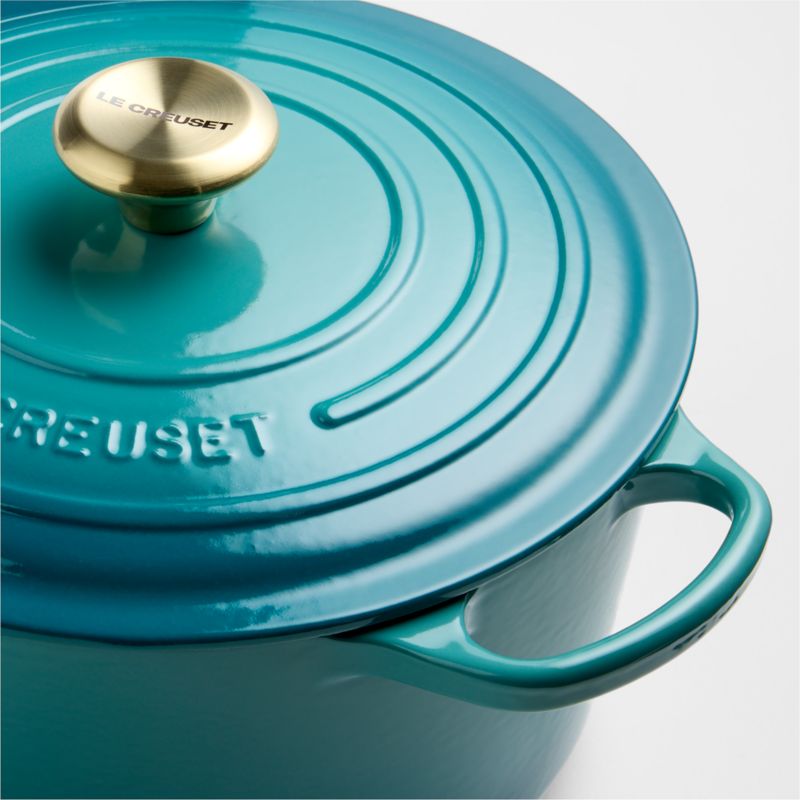 Le Creuset ® Signature 6.2 L/6.5 Qt. Bleu Riviera Enameled Cast Iron Deep Round Dutch Oven - image 4 of 7