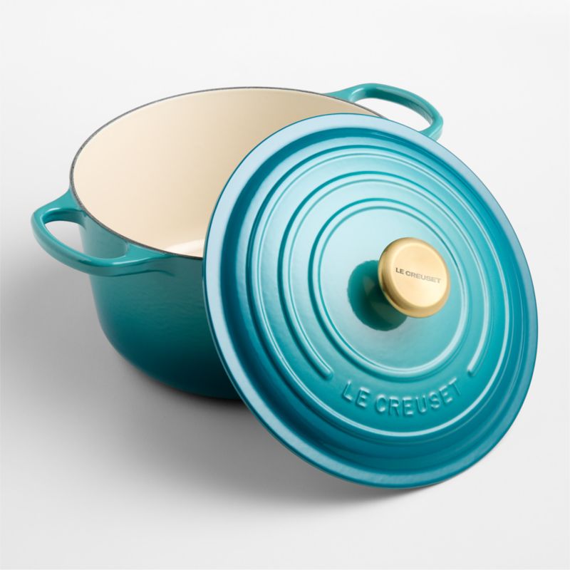 Le Creuset ® Signature 6.2 L/6.5 Qt. Bleu Riviera Enameled Cast Iron Deep Round Dutch Oven - image 1 of 7