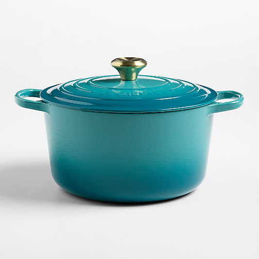 Le Creuset ® Signature 6.5-Qt. Bleu Riviera Enameled Cast Iron Deep Round Dutch Oven