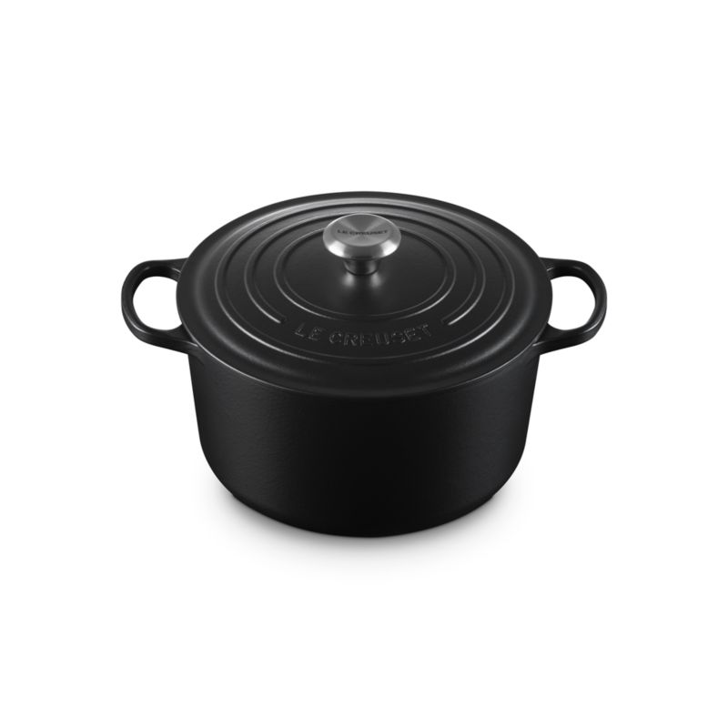 Le Creuset ® Signature 6.5-Qt. Licorice Enameled Cast Iron Deep Round Dutch Oven - image 3 of 6