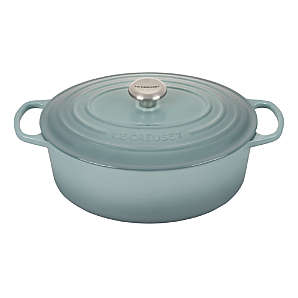 Lodge 3 qt Caribbean Blue Enameled Cast Iron Casserole - 12 3/4L x 11  3/4W x 2 1/8H