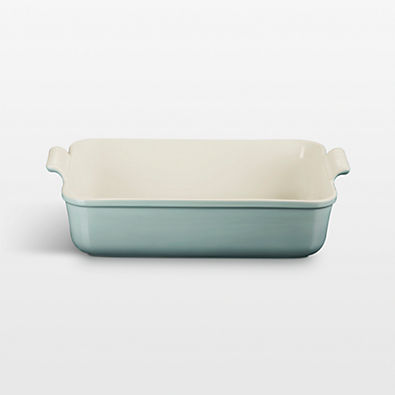 View Le Creuset ® Heritage 6.75-Qt. Sea Salt Deep Rectangular Lasagna Dish details