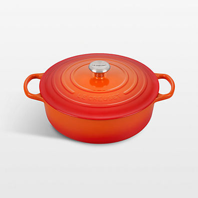 View Le Creuset ® Signature 6.75-Qt. Flame Enameled Cast Iron Wide Dutch Oven details