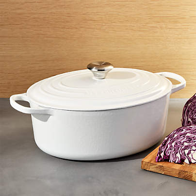 Le Creuset ® Signature 6.75-Qt. White Enameled Cast Iron Oval Dutch Oven