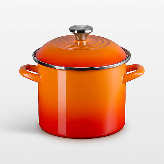 Le Creuset ® 6-Qt. Flame Enameled Stockpot with Stainless Steel Knob