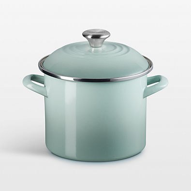 View Le Creuset ® 6-Qt. Sea Salt Stockpot with Stainless Steel Knob details