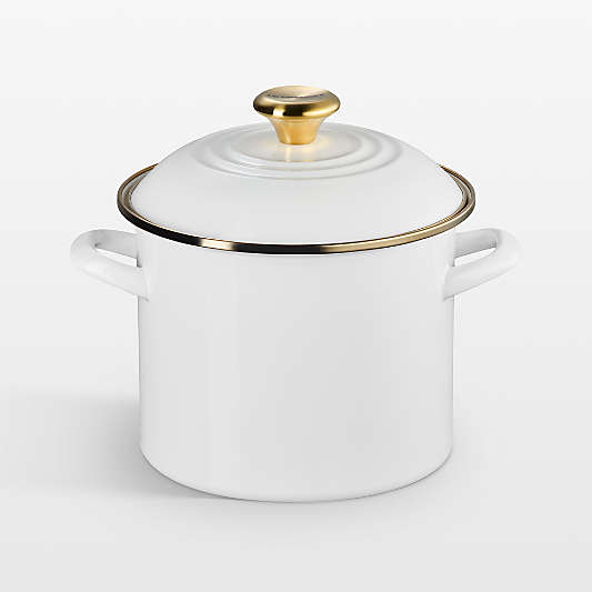 Le Creuset ® 6-Qt. White Enameled Stockpot