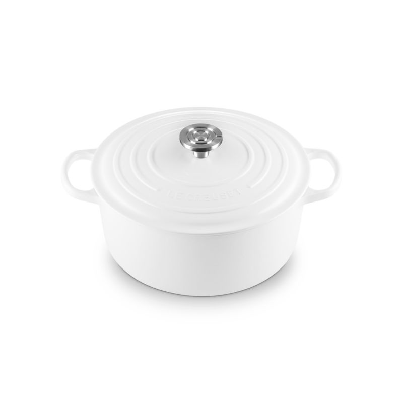 Le Creuset ® Signature 7.25-Qt. White Enameled Cast Iron Dutch Oven - image 4 of 11