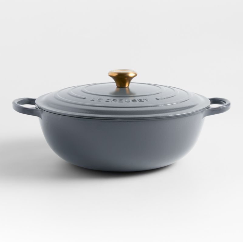 Le Creuset Signature 7.5-Qt. Chambray Blue Enameled Cast Iron Chef Oven +  Reviews