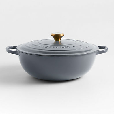 View Le Creuset ® Signature 7.5-Qt. Graphite Enameled Cast Iron Chef Oven details