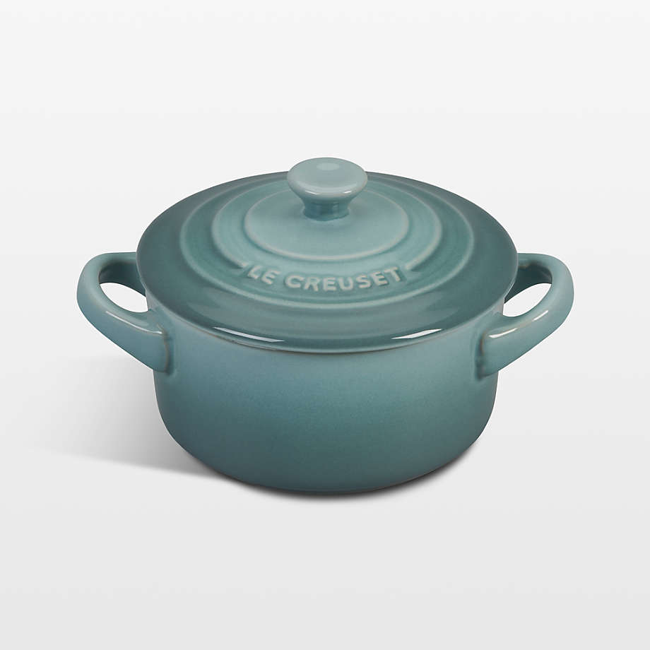Le Creuset 8-oz. Sea Salt Mini Round Cocotte + Reviews | Crate & Barrel