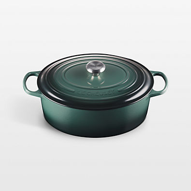 View Le Creuset ® Signature 8-Qt. Artichaut Enameled Cast Iron Oval Dutch Oven details