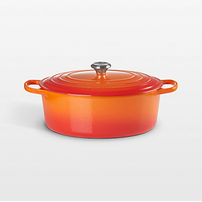 View Le Creuset ® Signature 8-Qt. Flame Enameled Cast Iron Oval Dutch Oven details