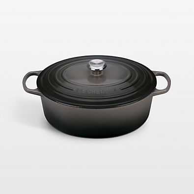 View Le Creuset ® Signature 8-Qt. Oyster Enameled Cast Iron Oval Dutch Oven details