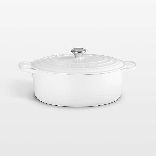 Le Creuset ® Signature 8-Qt. White Enameled Cast Iron Oval Dutch Oven