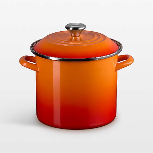 Le Creuset ® 8-Qt. Flame Enameled Stockpot with Stainless Steel Knob