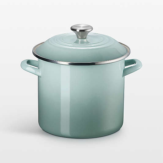 Le Creuset ® 8-Qt. Sea Salt Enameled Stockpot with Stainless Steel Knob