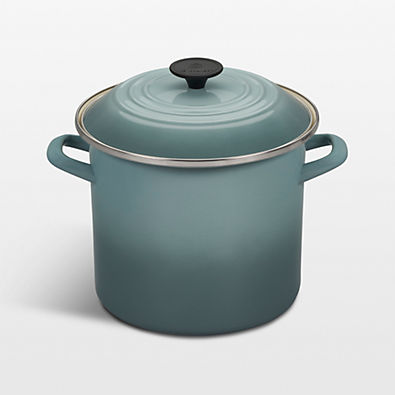 View Le Creuset ® Sea Salt 8-Qt. Enameled Stockpot details