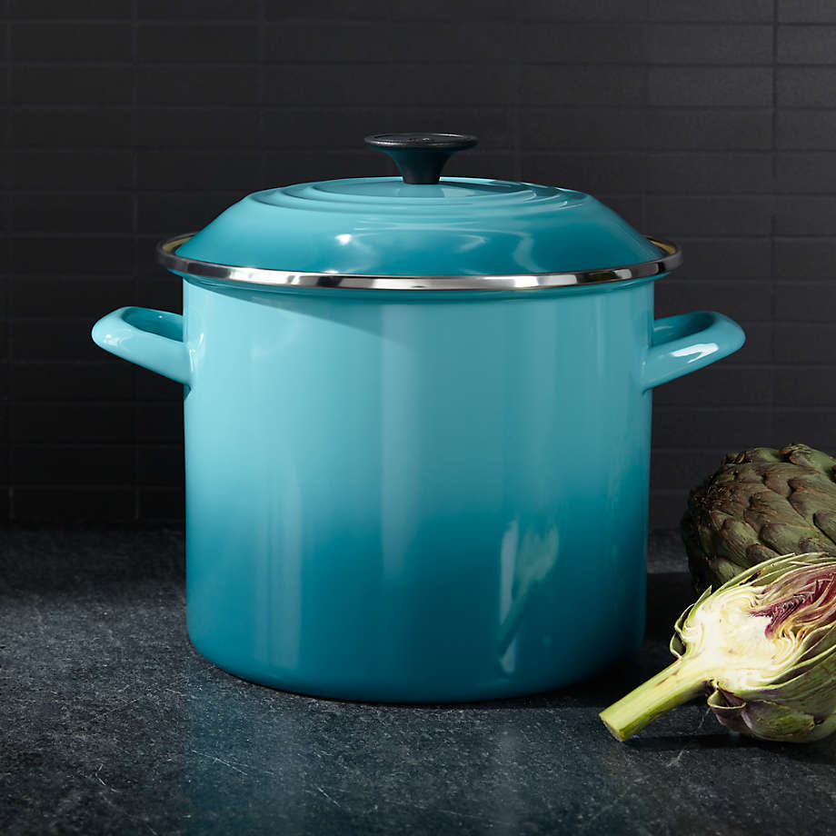 Le Creuset Carribean Blue 8Quart Enameled Stockpot Crate & Barrel