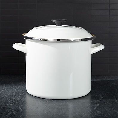 View Le Creuset ® White 8-Qt. Enameled Stockpot details