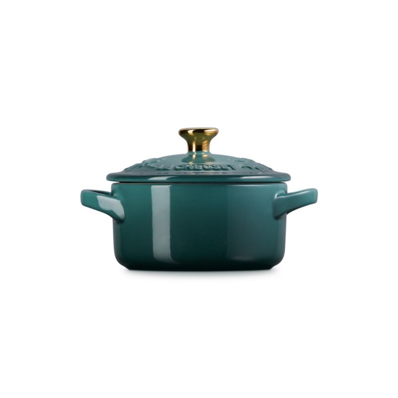 Le Creuset ® 8 oz. Artichaut Holly Mini Round Cocotte with Gold Knob - image 5 of 6