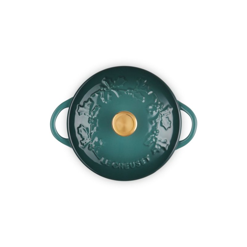 Le Creuset ® 8 oz. Artichaut Holly Mini Round Cocotte with Gold Knob - image 3 of 6