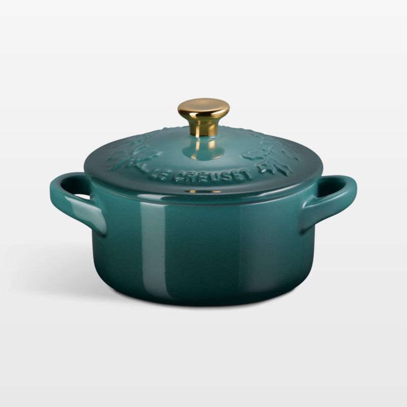 Le Creuset ® 8 oz. Artichaut Holly Mini Round Cocotte with Gold Knob - image 0 of 6