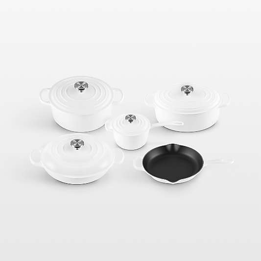 Le Creuset ® Signature White Enameled Cast Iron 9-Piece Cookware Set