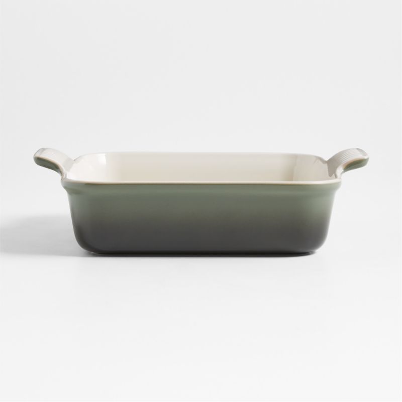 Le Creuset Thyme Heritage Square Baking Dish + Reviews | Crate & Barrel