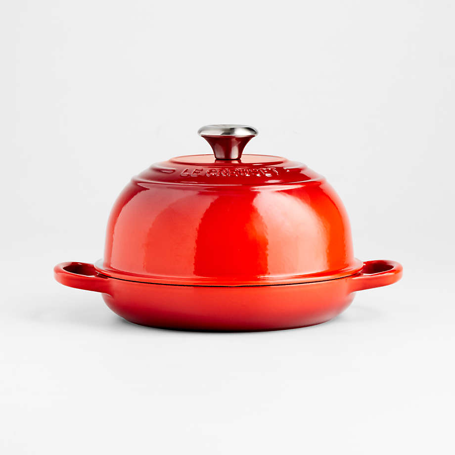 Le Creuset 9.5" Cerise Red Enameled Cast Iron Bread Oven Crate & Barrel