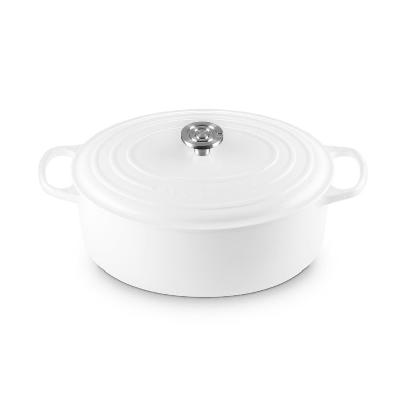 Le Creuset ® Signature 9.5-Qt. White Enameled Cast Iron Oval Dutch Oven - image 2 of 8